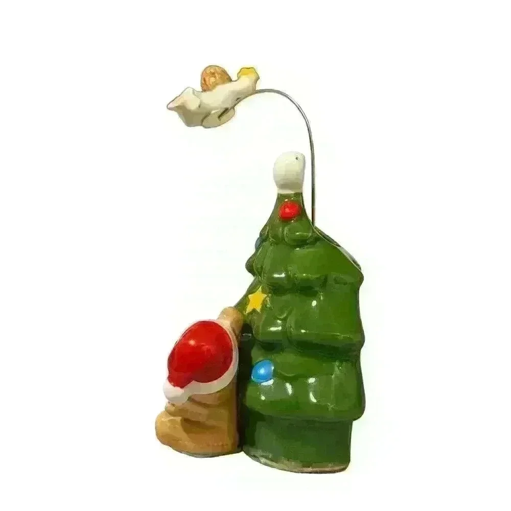 Vintage Christmas Tree w/Flying Angel Music Box Made Japan‎
